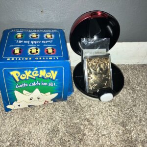 1999 Burger King Collectible Togepi Nintendo Pokemon 23K gold card